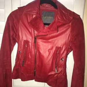 Red Biker Jacket XS